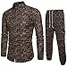 Produktbild Freizeitanzug Sannysis Herren Freizeithemd Top Hosen Sets im Nationalen Stil Bedrucktes Langarmshirt Männer Urlaub Hawaiihemd Shirt 2 Sätze