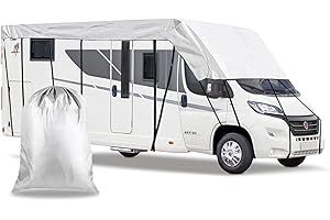 SOEKODU Telone di Protezione del Tetto per Roulotte, Impermeabile 210D Copertura del Tetto Superiore per Camper, 6,5 X 3 Metri/21 X 10 Piedi Telone di Protezione Tetto Caravan (6.5 x 3 m/255 x 118 POLLICE)