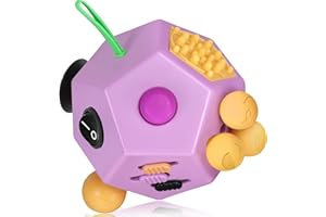 VCOSTORE Fidget Cube mit 12 Seiten, Infinity Cube Fidget Anti Stress Würfel Spielzeug für Erwachsene Kinder mit ADHS,ADD,ASD,ADHD