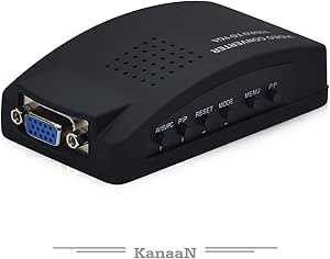 KanaaN BNC S-Vid&eacute;o &agrave; VGA Convertisseur (PAL / NTSC) BNC adaptateur convertisseur convertir le signal S-vid&eacute;o VGA - R&eacute;solution jusqu'&agrave; 1920x1200