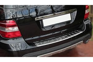 Recambo | Protector de Parachoques trasero | Compatible con Mercedes Clase M W164 | 2005 – 2011 | Acero Inoxidable Cromado | Protección borde de carga