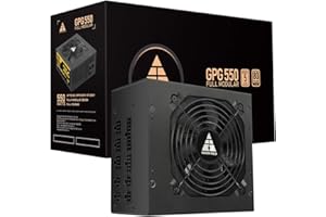 GOLDEN FIELD GPG 80+ Gold 550W PC Power Supply Unit, Fully Modular, Active PFC, 5 years warranty for Gaming PC