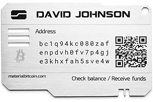 MATERIAL BITCOIN - Placa Personalizada - Monedero Bitcoin físico - Imposible de hackear - Diseñado para durar 200 años - Fabricado bajo estrictas Medidas de Seguridad y privacidad