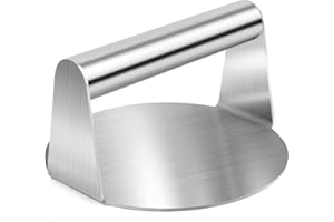 LTZGO de pour Plus Kit 14cm Pressa per Hamburger, Smash Burger 5,5 Pollici in Acciaio Inox, Rotonda Kit per Hamburger Bistecche Grillades Barbecue Padella de Son Kit de + Inclus