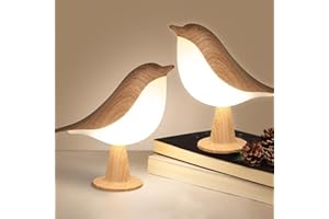 VoMii 2 Pack Touch Control Table Lamp, Dimmable Brid Lamp, Bedside Lamps, Nightstand Lamps, Night Light, Portable USB Rechargeable Table Lamp LED