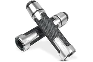 YUANQIAN Manubrio moto generale e tappo terminale del manubrio Compatible con X MAX X-MAX Xmax 125 250 300 400(Argento)