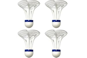 IKOPFLN 4 Pezzi volano badminton,Badminton, Badminton resistente al vento e, Plastica di palla di nylon resistente al colpo,palline da badminton con Grande Elasticità e Durata Badminton