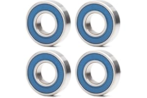 FUSHIBEARING 6900 VRS MAX - Cuscinetto a cartuccia, dimensioni 10 x 22 x 6 mm, in acciaio cromato e blu, sigillato con grasso, 6900LLU Cart Full Balls Bearing per Bike Hub Pivot, (4 pezzi)