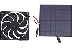 COXZD Panneau Solaire 5 W, Silicium Monocristallin, Convertit la Lumière du Soleil en électricité, Ventilateur Fonctionne avec Panneau Solaire, Ventilation pour Serre, Chenil pour