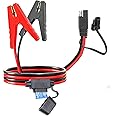 YETOR SAE Crocodile Clip, SAE Quick Release Crocodile Clips Adapter with 2FT 10AWG, SAE Clamp Connector, Charging Port Cable for Cars, Motorcycles