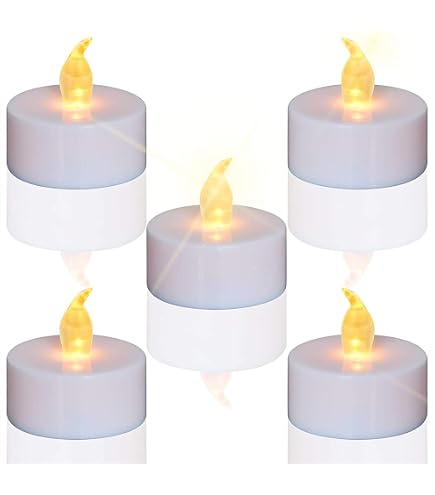 24 Bougies LED Nutabevr - Flamme Vacillante Sans Flamme - Piles Incluses - Décoration Noël Mariage