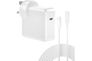 BIGEAR 61W Macbook Charger, USB C Charger Plug with 2M Long Type C Charger Cable Fast Charging Compatible Mac book Pro 13, Mac Book Air 2018 Late, USB C PD Laptop Fast Charging Power Supply and More