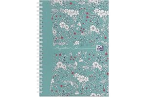 Oxford Floral A5 Hard Cover Wirebound Notebook, Ruled, 140 Pages, Scribzee Enabled