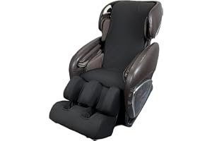 Massagestolskydd, helkroppsmassage stolskydd tvättbart stretchtyg vilstol dammskyddsöverdrag, svart, kropp + fot, överdrag