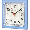 OREVA Bip Alarm Table Clock (Baby Blue Color 8.9 cm x 3.7 cm x 8.9 cm, AA3187)