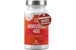 Gélules de Morosil de 400 mg, avec de la vitamine C antioxydante et du poivre noir pour une meilleure absorption, hautement dosé - végétalien, 60 gélules, Moroslim Sensilab