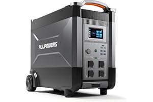 ALLPOWERS R4000 Portable Power Station, 3456Wh LiFePO4 Battery, 4000W AC/100W USB-C Output Solar Generator with UltraFast Mode, LFP Power Station for Home, Camping, Motorhomes, Off-Grid, Power Failure