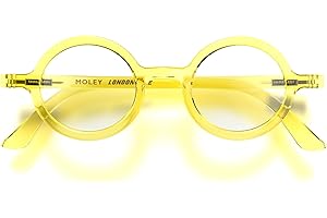 LONDON MOLE Gafas | Gafas de lectura Moley | Gafas Redondas | Lectores Geniales | Gafas de lectura con estilo | Hombres Mujeres Unisex | Bisagras de resorte