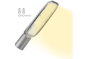 RIGIDON Esterno Proiettore Lampione Led, 50W 4052LM Luce Stradale a Led Per Giardino, Strada, Scuola, Parcheggio, Campo da Basket, Cortile, Piazza, Garage, 4000K Impermeabile Fari di Sicurezza