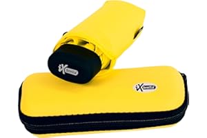 IX-brella Super Mini parapluie de poche Dans un étui Jaune Jaune 18,5 cm