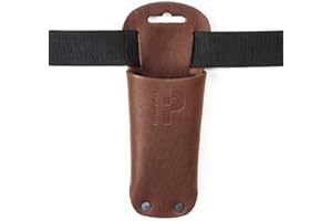 FERRARI PELLE Multiuso 3 - Fondina Porta Forbici da Potatura in Vero Cuoio, Colore Marrone, Rivetti Bruniti, Cintura Inclusa