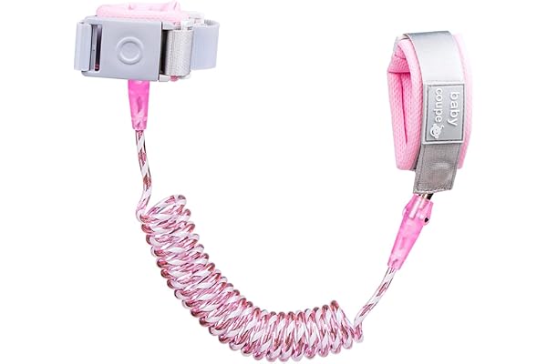 Ceinture Anti Perte Enfant Harnais de S¨¦curit¨¦ Pour B¨¦b¨¦s 2.5M/98Inch(Rose)