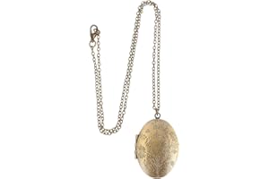 Holibanna Antique Photo Locket Photo Pendant Charm Locket Pictures Charm Pendant Vintage Floral Locket Lockets for Women Flower Pictures Jewelry Chain Jewelry Necklace Miss