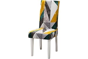 LAYACK Housse de Chaise, 6 Pieces Extensible Amovible Lavable Moderne Couverture de Chaise pour Salle à Manger Slipcover-Décoration Bouquet de Mariage, Hôtel, Restaurant