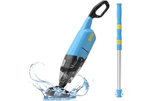 OXSERYN Aspirateur de Piscine sans Fil Rechargeable, 60 Min d'autonomie, élimine Sable et saleté, idéal pour piscines Hors Sol, creusées, spas et jacuzzis (Bleu)