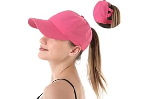 YAMEE Cappello da Baseball Donna Estate Pony cap, Berretto da Baseball da Donna a Coda di Cavallo, ponycap Asciugatura Rapida Cappello Cappello con Visiera(Circonferenza della Testa: 57-58 cm)
