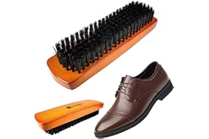 SETABLU Spazzola per Scarpe in Legno per Rimuovere Polvere e Lucidare il Cuoio – Ideale per Pulizia di Stivali Militari in Pelle