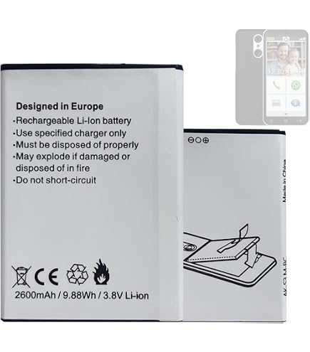 Aousavo AK-S3m Ersatz Akku AK-S3m Kompatibel Mit Emporia SMART.3 Mini, SMART 4,S4 Smartphone