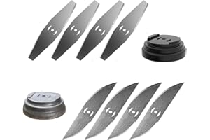 ZREBZYR Lama Tagliaerba, Lama in Metallo, Lama per decespugliatore, Lama di Ricambio Senza Fili, tagliaerba da Giardino Solo 8 Lame Incluse,con Base a Lama, per Accessori da Giardino
