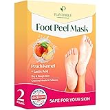 PLANTIFIQUE Maschera Piedi Esfoliante Pesca 2 Paia per Calli Piedi Maschera per Piedi Efficace Cura dei Piedi i Scrub Piedi M