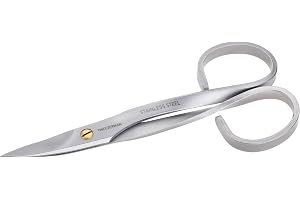 TWEEZERMAN Nagelsax (handslipad, skarpt böjt skär i rostfritt stål), silver | Handslipade kanter i rostfritt stål för att klippa naturliga naglar med professionell precision