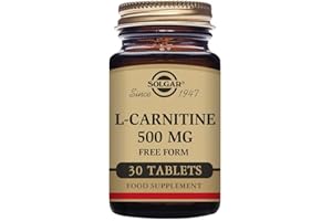 Solgar 500 mg L-Carnitine Tablets - Pack of 30 - Metabolism Support - Helps Transport Fatty Acids - Vegan, Gluten Free and Kosher