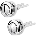 Toilet Push Button Flush Replacement 2 Pack, Ancable Dual Toilet Flush Button Round Head Toilet Flush Button Replacement Accessories for Bathroom Toilet Water Tank Repair