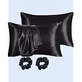 Ipeksi Saten 50x70 Cm Yastık Kılıfı 2 Adet, Kıvırcık Sa&ccedil;lar,Dalgalı ve D&uuml;z sa&ccedil;lar, Bordo 2 Adet Hediye Saten Toka,Cilt Dostıu