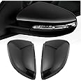 GEARCELL Pair Car Wing Mirror Covers Caps, Replacement Rearview Side Mirror Covers Compatible With VW Golf MK6 2009-2013, Fit for VW Touran 2010-2014, Door Mirror Covers Caps GLOSSY BLACK
