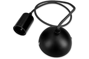 kwmobile Wisiorek sufitowy i uchwyt do lampy, róża sufitowa i wisząca lampa E27, zestaw montażowy z plecionym kablem z tkaniny 90 cm, czarny kabel