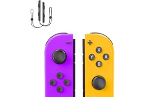 Newfun Controller for Switch, 2set Replacement Wireless Controller Compatible with Switch/OLED/Lite, Dual Vibration Wake-Up Function
