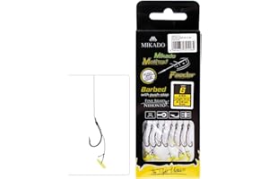 MIKADO CARP 8 x Mikado Method Feeder Haken Rig `s mit Quick Stop und geflochtener Schnur in den Größen 4 bis 16 erhältlich