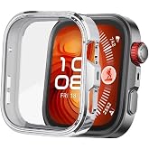 Huawei Watch Fit 4 PRO ile Uyumlu Kasa Ve Ekran Koruyucu 360 Tam Koruma Silikon Kılıf (G&uuml;m&uuml;ş)
