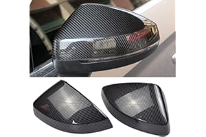 Kakulkomen 1 paio copri specchietti retrovisori per auto, copri specchietto retrovisore, gusci specchietti laterali di ricambio in fibra di carbonio per A-udi A3 S3 8V RS3 2013-2019(Fibra di Carbonio)
