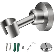 Staffa Doccia Acciaio Inox 304 - Regolabile 360°, Installazione Senza Fori, Gancio Portaoggetti - Foto 10