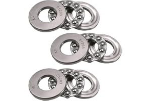 Othmro 51203 - Cuscinetti a sfere in acciaio cromato, 17 mm x 35 mm x 12 mm, 3 pezzi