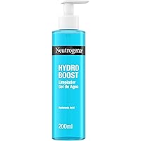 Neutrogena Hydro Boost Limpiador Gel de Agua (1 x 200 ml), gel limpiador facial para eliminar el maquillaje y la suciedad, ja