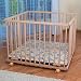 WALDIN Baby Playpen from Natural & Untreated Solid Beech - approx. 100 x 100cm