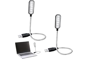 CERIOLL Lampe USB, Lampe Ordinateur Portable, Dimmable USB LED Light, 2 Pcs Lampe Ordinateur Portable, Lampe LED USB, Lampe USB Dimmable, LED Pour PC Portable, Lampe PC Portable, Lampe PC USB, Lampe Pour PC