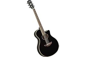 YAMAHA APX600 Guitare Électro-Acoustique – Caisse Compacte Thinline, Diapason 25”, Système65, EQ 3 Bandes, Accordeur Intégré, Rosace Ovale – Noir